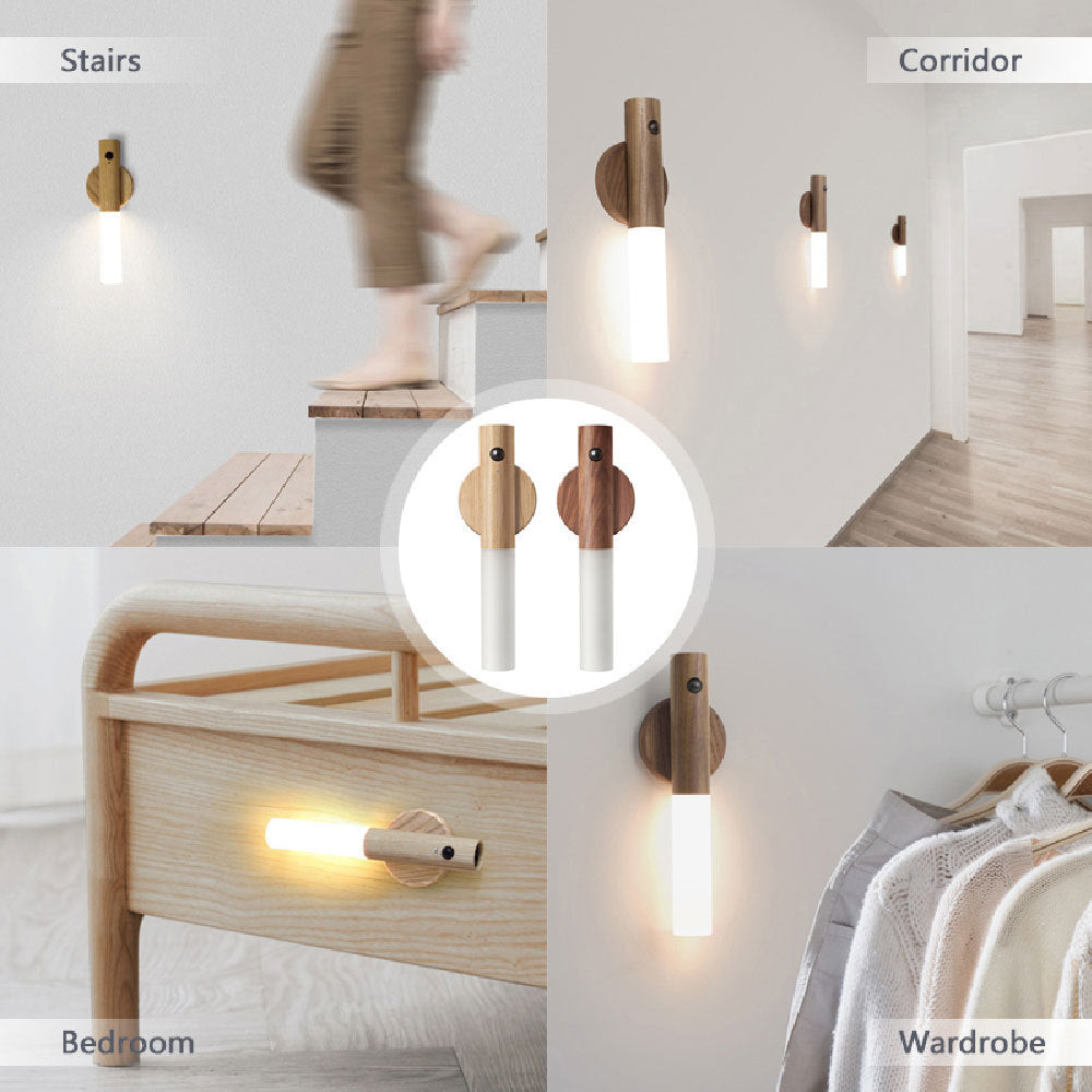 Magnetic Wood Wireless Night Light