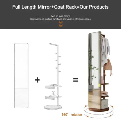 Full Body Mirror with Storage